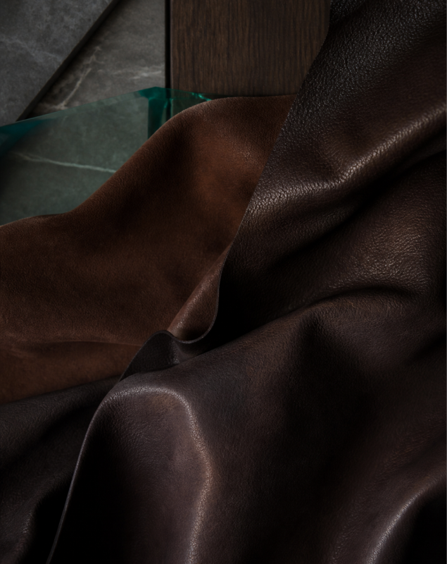 Dark brown textured material